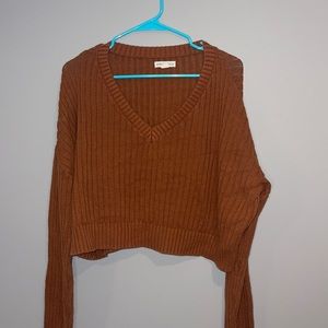 Burnt Orange, boxy cropped sweater